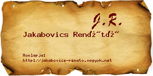 Jakabovics Renátó névjegykártya